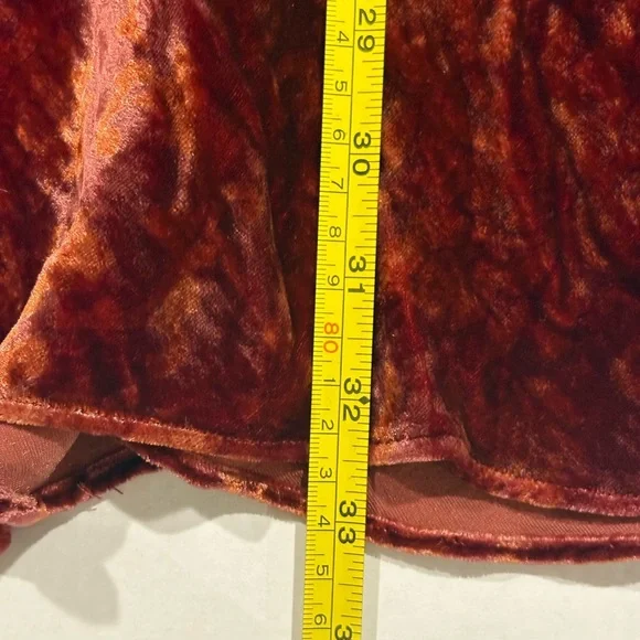 Isabella Bird Burgundy Crushed Velvet Boho Maxi Women’s Size 10 - Picture 4 of 6